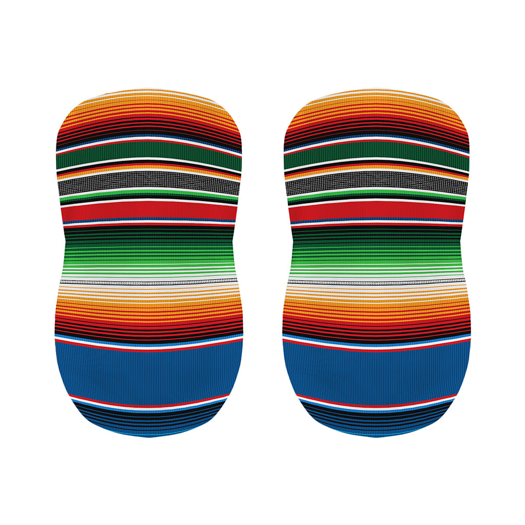 Vintage Mexican Blanket Pattern Print Bar Stool Covers