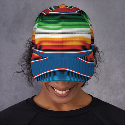 Vintage Mexican Blanket Pattern Print Baseball Cap