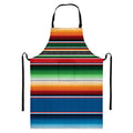 Vintage Mexican Blanket Pattern Print Bib Apron With Pocket