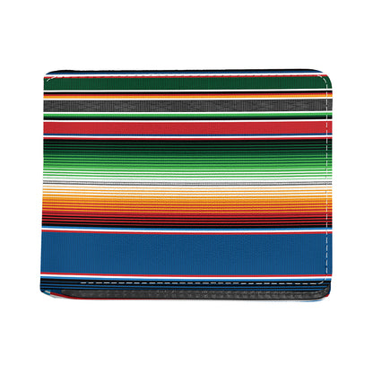 Vintage Mexican Blanket Pattern Print Bifold Wallet