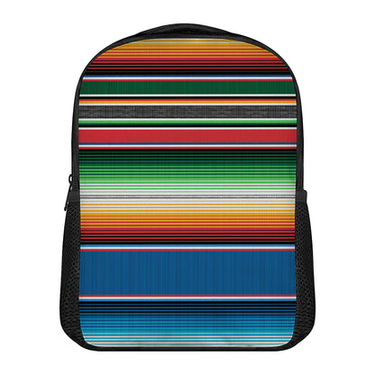 Vintage Mexican Blanket Pattern Print Casual Backpack
