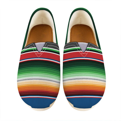 Vintage Mexican Blanket Pattern Print Casual Shoes