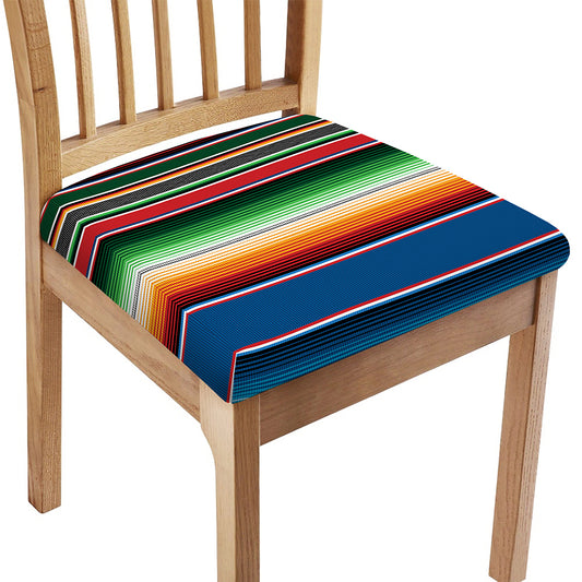 Vintage Mexican Blanket Pattern Print Chair Cushion Cover