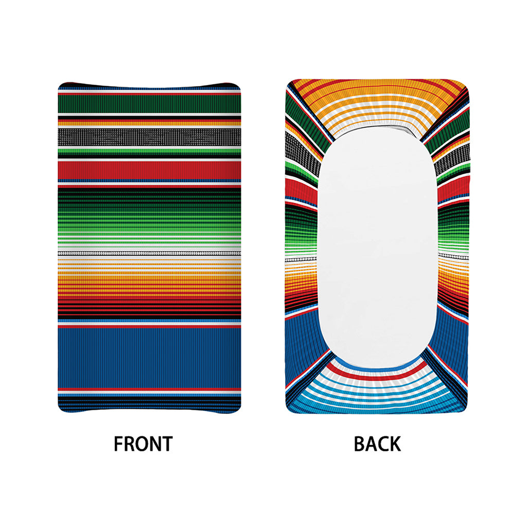 Vintage Mexican Blanket Pattern Print Changing Pad Cover