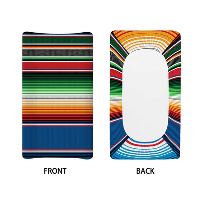 Vintage Mexican Blanket Pattern Print Changing Pad Cover