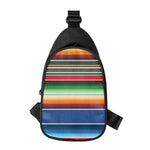 Vintage Mexican Blanket Pattern Print Chest Bag