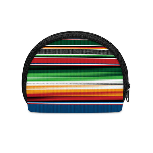 Vintage Mexican Blanket Pattern Print Coin Purse