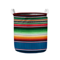 Vintage Mexican Blanket Pattern Print Collapsible Laundry Basket