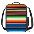 Vintage Mexican Blanket Pattern Print Crossbody Lunch Bag