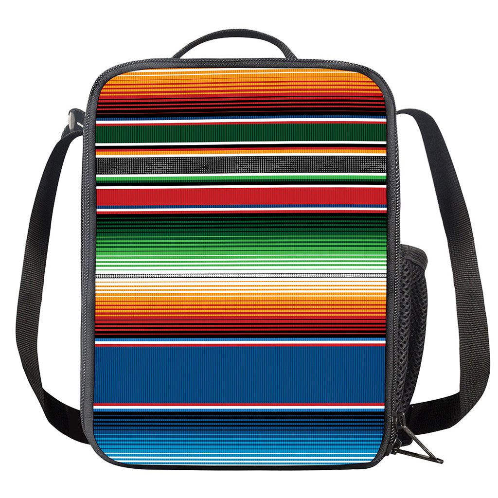 Vintage Mexican Blanket Pattern Print Crossbody Lunch Bag