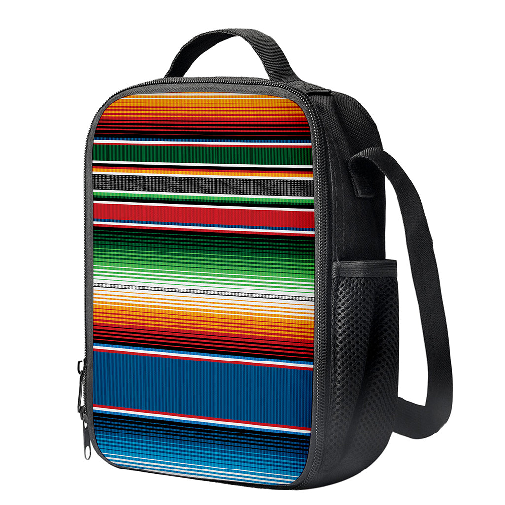 Vintage Mexican Blanket Pattern Print Crossbody Lunch Bag