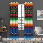 Vintage Mexican Blanket Pattern Print Curtain