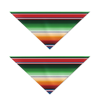 Vintage Mexican Blanket Pattern Print Dog Bandana