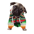 Vintage Mexican Blanket Pattern Print Dog Zip Up Hoodie