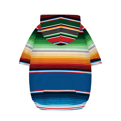 Vintage Mexican Blanket Pattern Print Dog Zip Up Hoodie