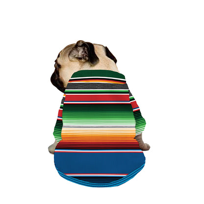 Vintage Mexican Blanket Pattern Print Dog Zip Up Jacket