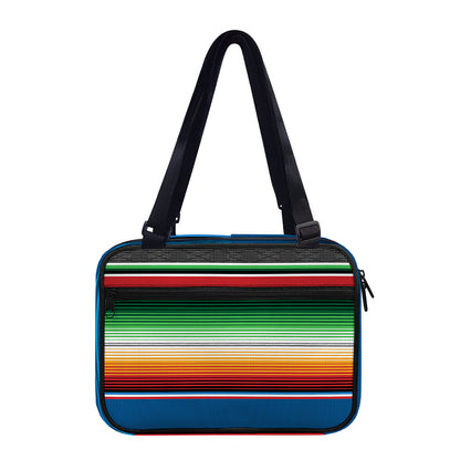 Vintage Mexican Blanket Pattern Print Double Strap Bible Bag