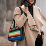 Vintage Mexican Blanket Pattern Print Double Strap Bible Bag