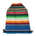 Vintage Mexican Blanket Pattern Print Drawstring Bag