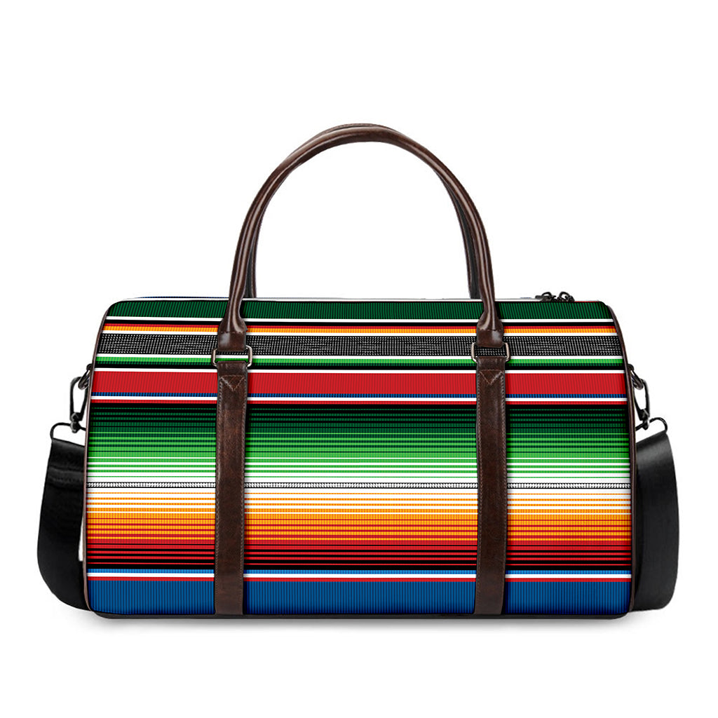 Vintage Mexican Blanket Pattern Print Duffle Bag