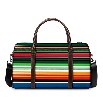 Vintage Mexican Blanket Pattern Print Duffle Bag
