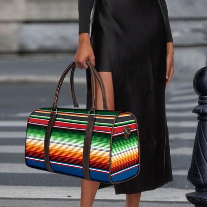 Vintage Mexican Blanket Pattern Print Duffle Bag