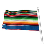 Vintage Mexican Blanket Pattern Print Flag