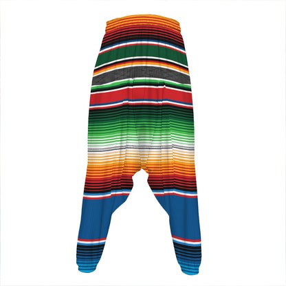 Vintage Mexican Blanket Pattern Print Hammer Pants
