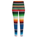 Vintage Mexican Blanket Pattern Print High-Waisted Pocket Leggings