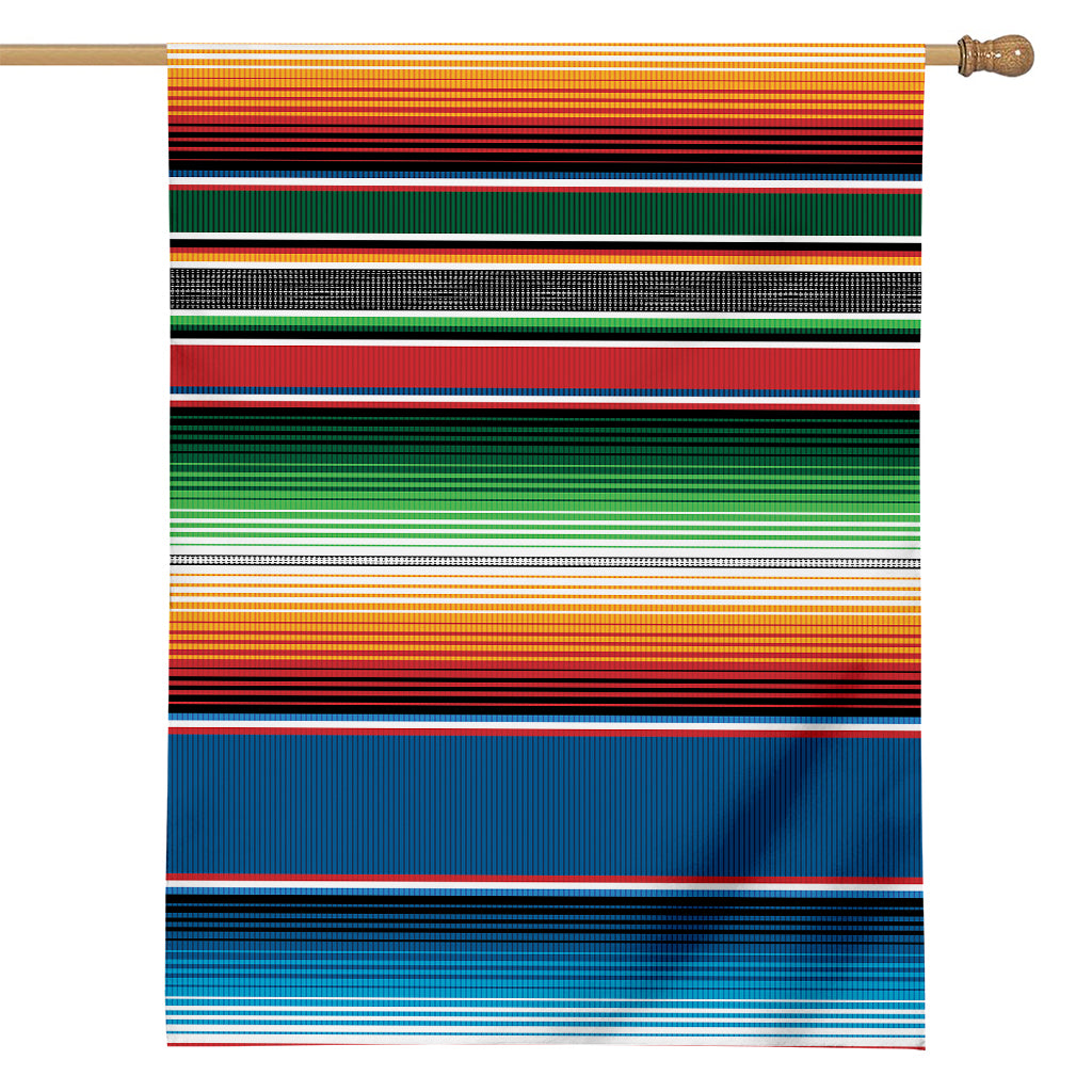 Vintage Mexican Blanket Pattern Print House Flag