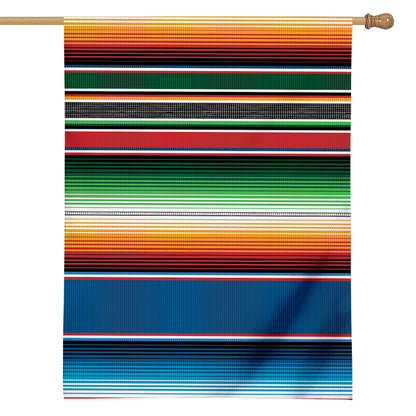 Vintage Mexican Blanket Pattern Print House Flag