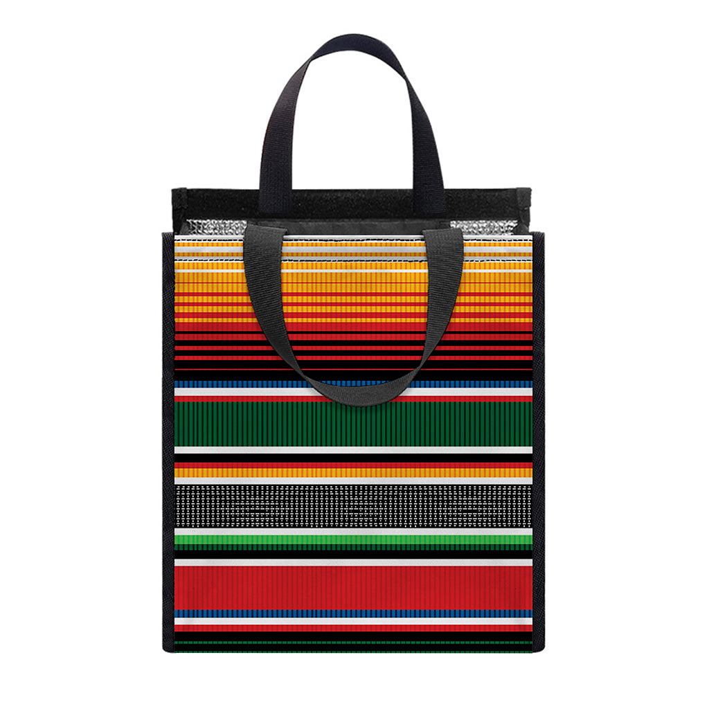 Vintage Mexican Blanket Pattern Print Insulated Lunch Tote
