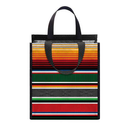 Vintage Mexican Blanket Pattern Print Insulated Lunch Tote