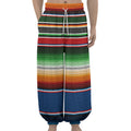 Vintage Mexican Blanket Pattern Print Lantern Pants