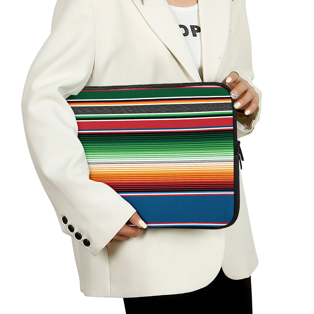 Vintage Mexican Blanket Pattern Print Laptop Sleeve