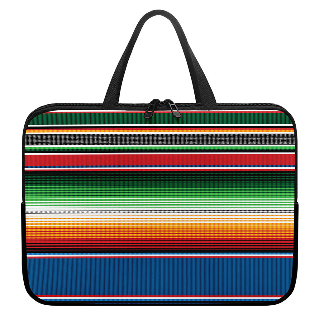 Vintage Mexican Blanket Pattern Print Laptop Sleeve With Handle