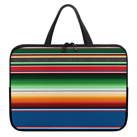 Vintage Mexican Blanket Pattern Print Laptop Sleeve With Handle