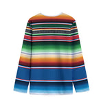 Vintage Mexican Blanket Pattern Print Long Sleeve Short Coat