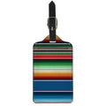 Vintage Mexican Blanket Pattern Print Luggage Tag