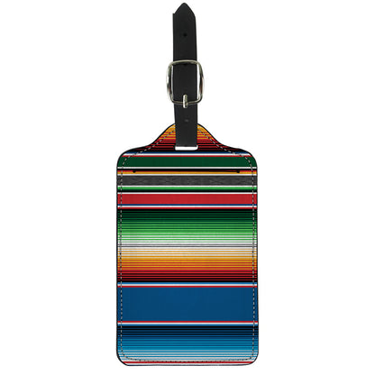Vintage Mexican Blanket Pattern Print Luggage Tag