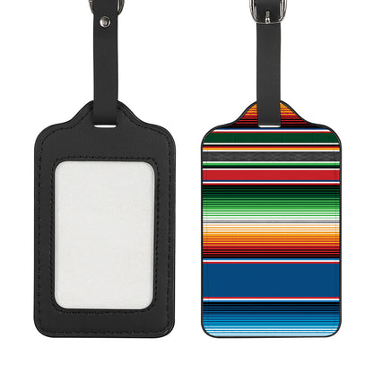 Vintage Mexican Blanket Pattern Print Luggage Tag