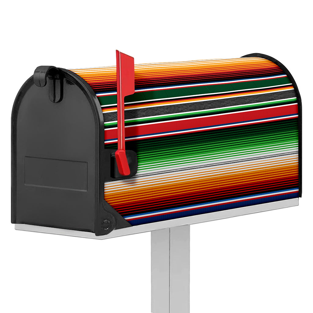 Vintage Mexican Blanket Pattern Print Mailbox Cover