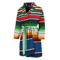 Vintage Mexican Blanket Pattern Print Men's Bathrobe