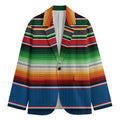 Vintage Mexican Blanket Pattern Print Men's Blazer