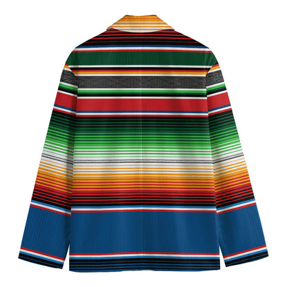 Vintage Mexican Blanket Pattern Print Men's Blazer