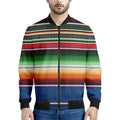 Vintage Mexican Blanket Pattern Print Men's Bomber Jacket
