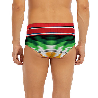 Vintage Mexican Blanket Pattern Print Men's Briefs