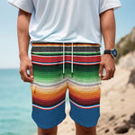Vintage Mexican Blanket Pattern Print Men's Cargo Shorts