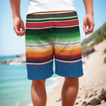 Vintage Mexican Blanket Pattern Print Men's Cargo Shorts