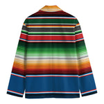 Vintage Mexican Blanket Pattern Print Men's Cotton Blazer